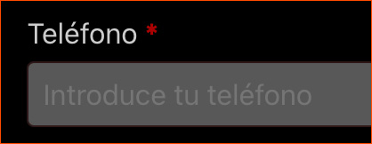 Debe proporcionar su teléfono. Dispone de un apartado en dirección de facturación y en dirección de envío. 